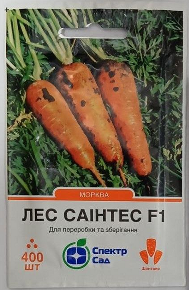 Насіння Морква тип шантане Лес Саінтес F1 середньостигла 400 насінин солодка