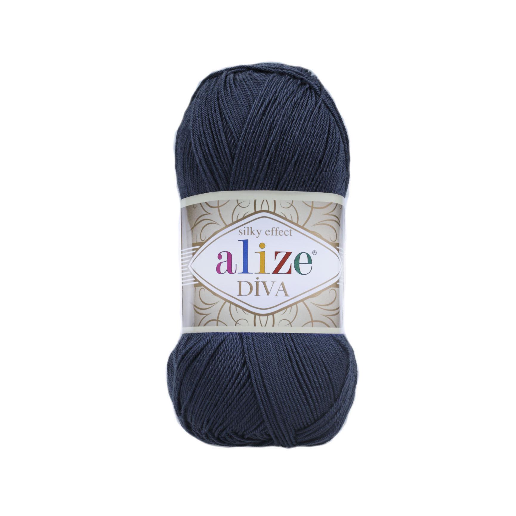 Пряжа Alize Diva 361 Navy