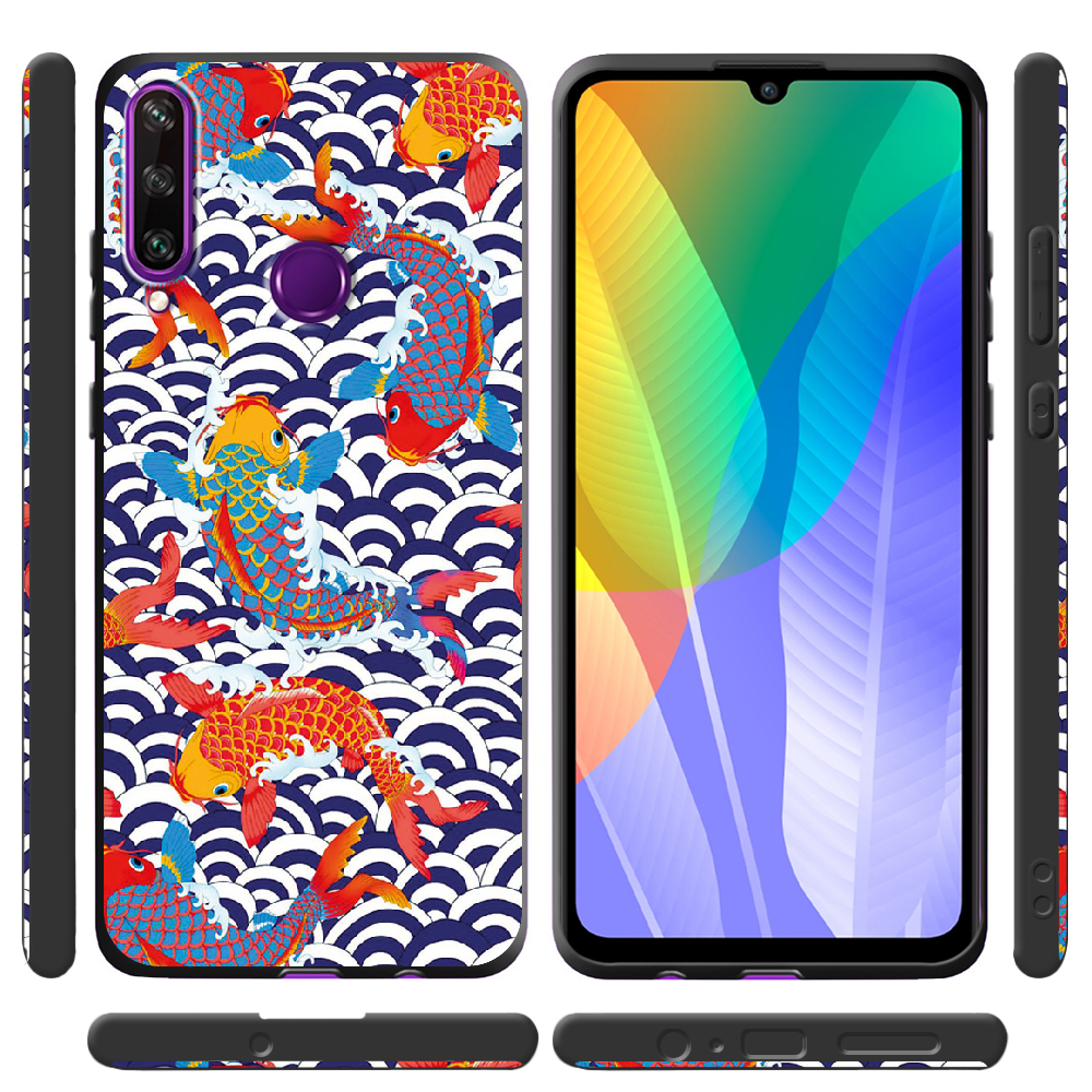 Чохол BoxFace Huawei Y6p Koi Fish Чорний силікон (40017-up2477-40308) - фото 2