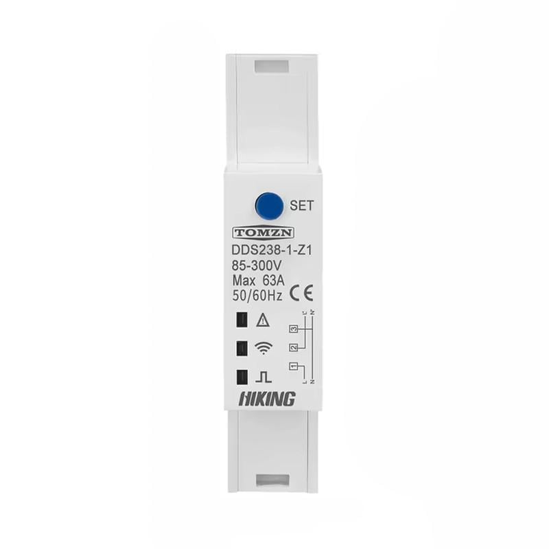 Умный выключатель TOMZN ZigBee с полной защитой/счетчиками/таймером 1P+N 63A 230V Smart Life/Tuya (DDS238-1-Z1)