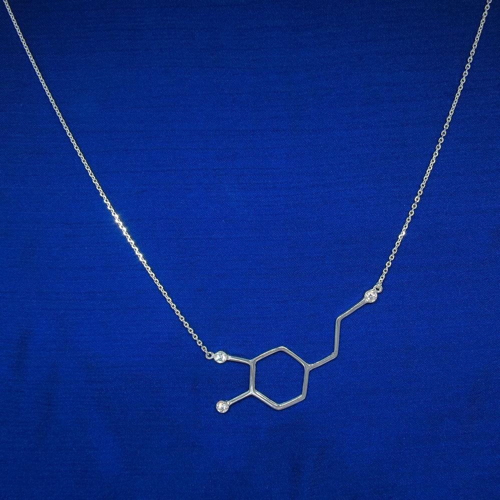 Срібне кольє Дофамін