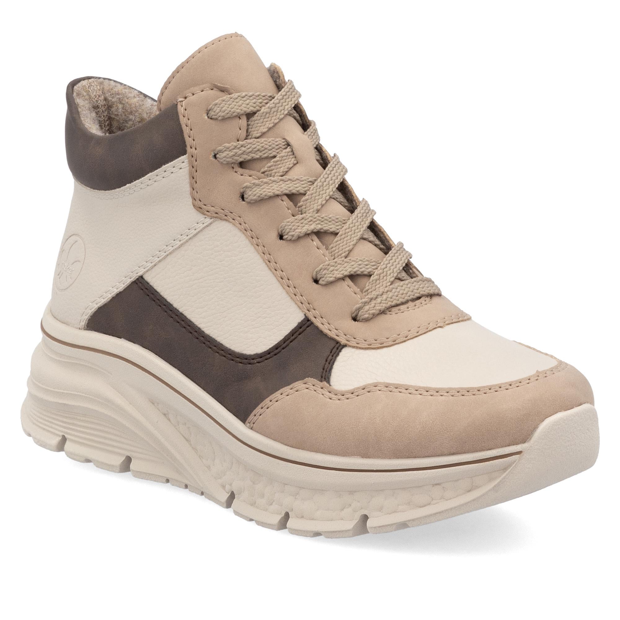Ботинки женские осенние RIEKER спортивные р. 39 Бежевый (056385-39)