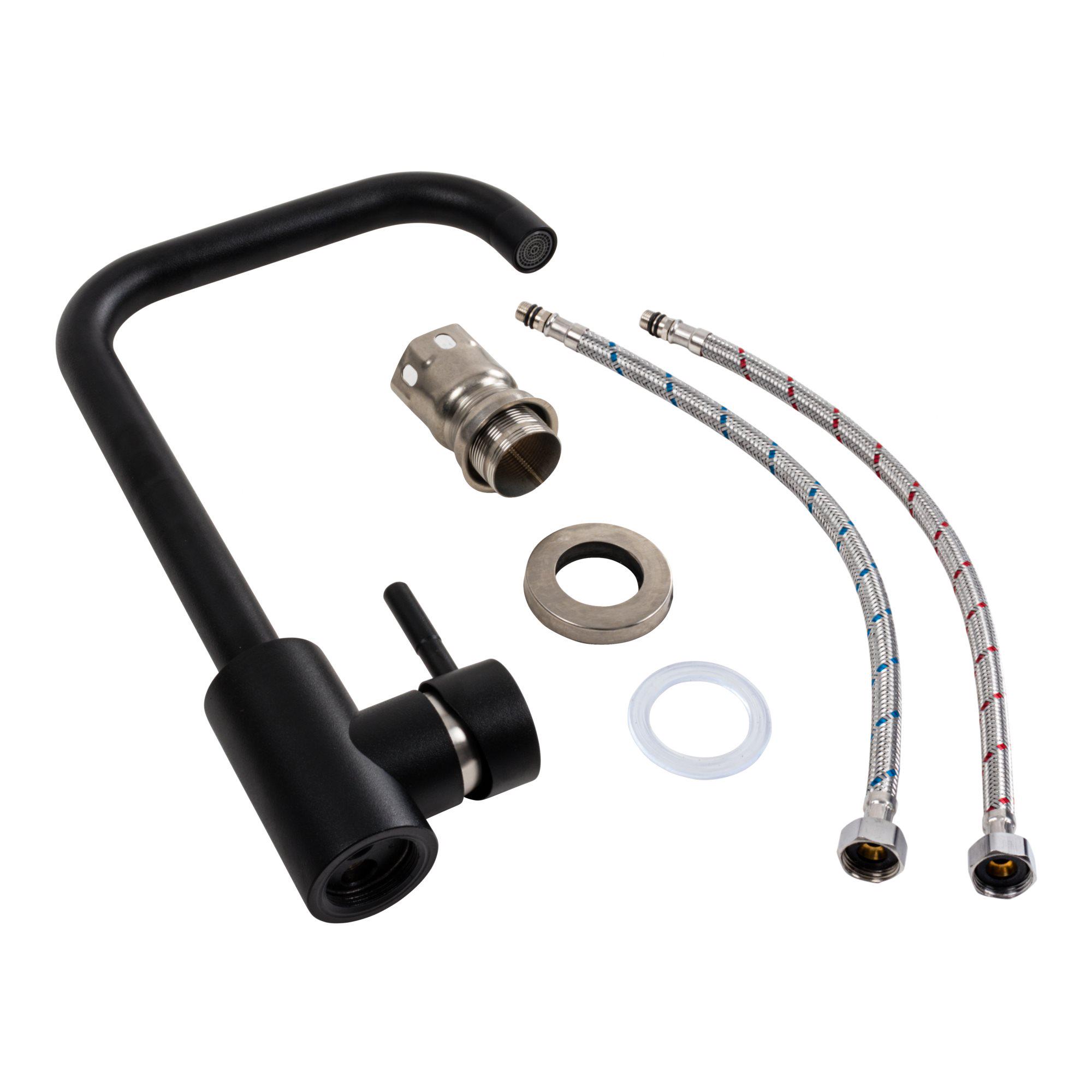 Смеситель кухонный Platinum NS02B Черный матовый (3008B) - фото 2