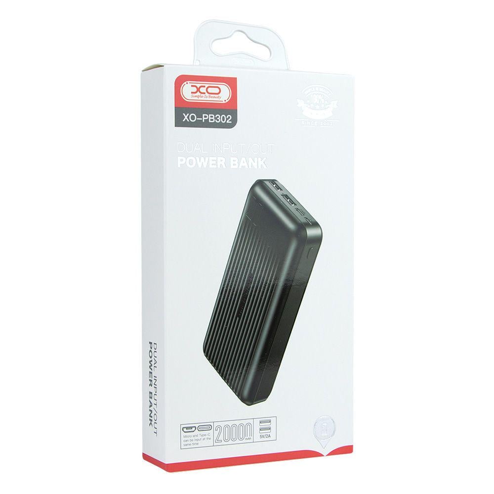 Універсальна мобільна батарея XO PB302 20000mAh Black - фото 3