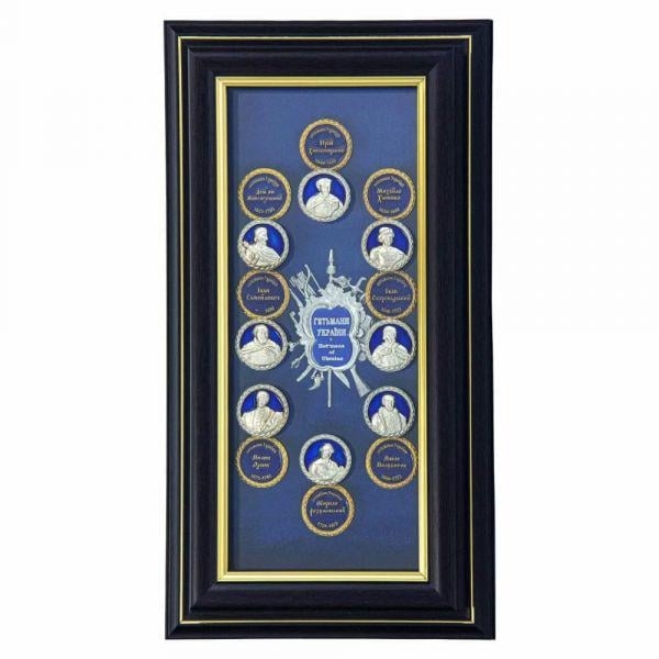 Колаж Гетьмани України позолочений зі сріблом 46х24 см (0202001003) Колаж Гетьмани України позолочений зі сріблом 46х24 см (0202001003)