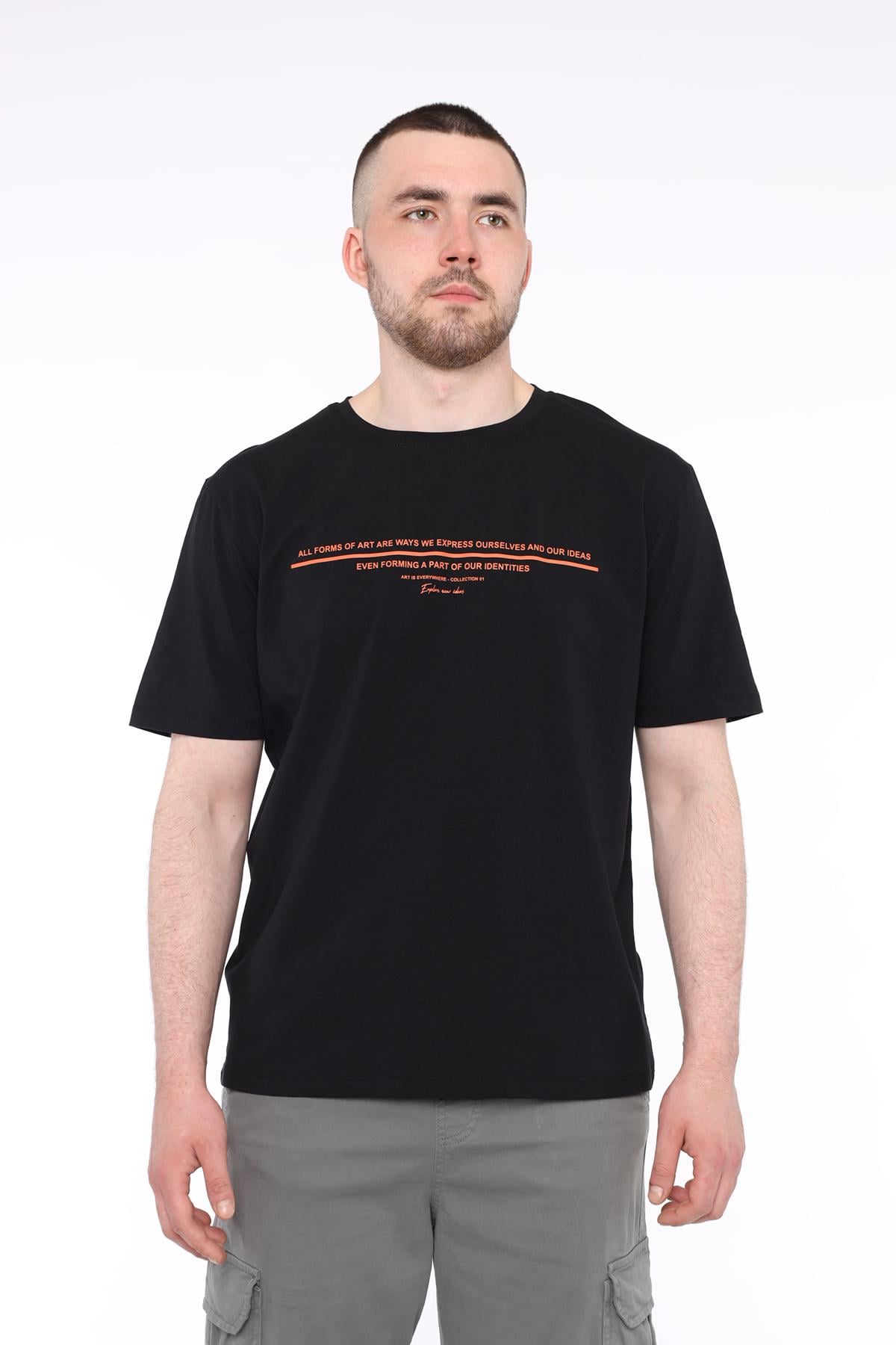 Футболка с коротким рукавом мужская Yuki ЦБ-00292896 р. 44 Черный (SKT001308338)
