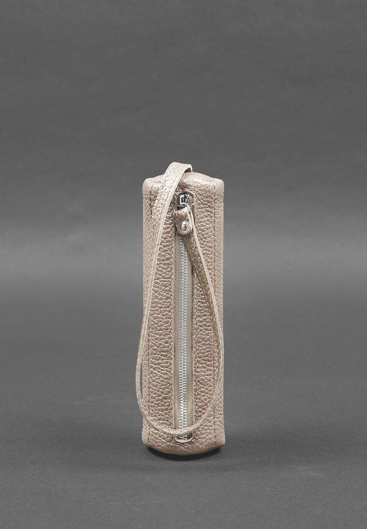 Ключница женская кожаная 3.1 Тубус XL Светло-бежевый (A-028127) - фото 5