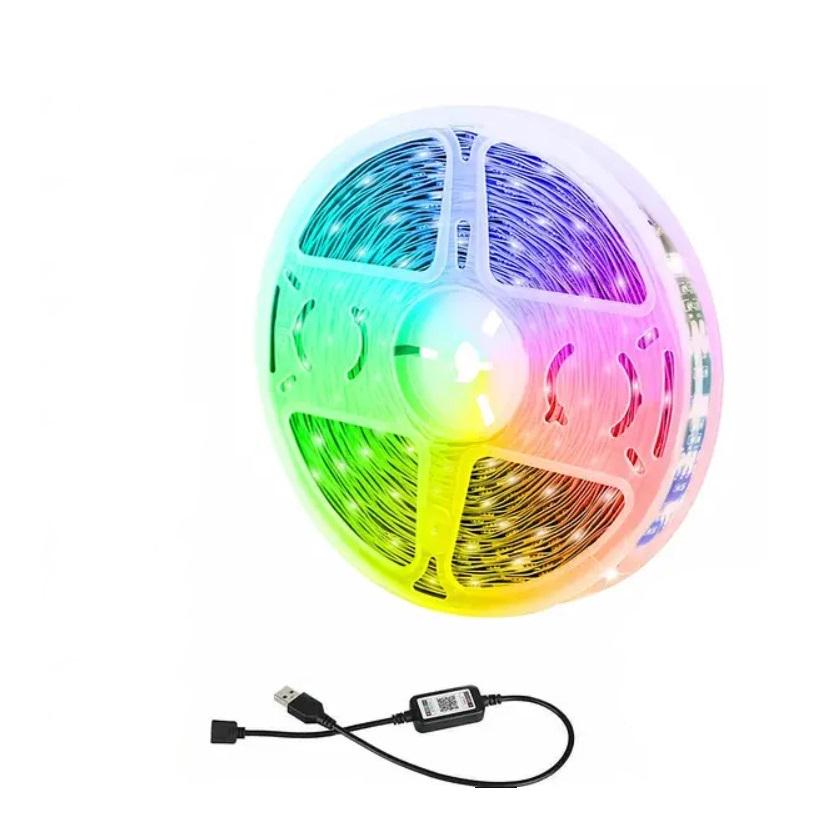 Светодиодная лента LED RGB 5050 с Bluetooth водостойкая USB 5 м (11499963) - фото 1