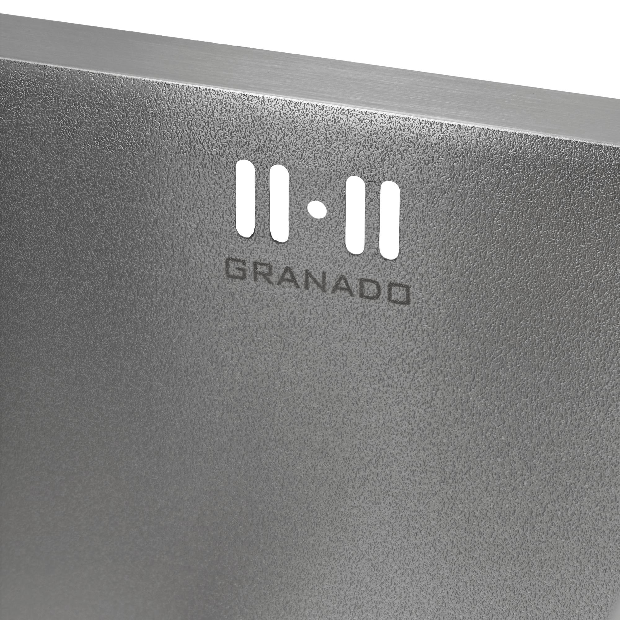 Мийка для кухні Granado Under top Max Steel S201 Textures 53х43х22 см - фото 7 Мийка для кухні Granado Under top Max Steel S201 Textures 53х43х22 см - фото 7