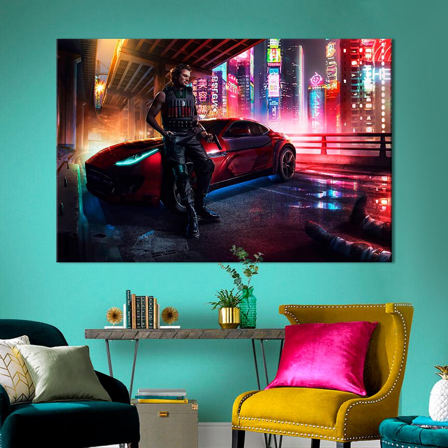 Настінний декор Хайпова гра Cyberpunk 2077 51x34 см (A211-1)