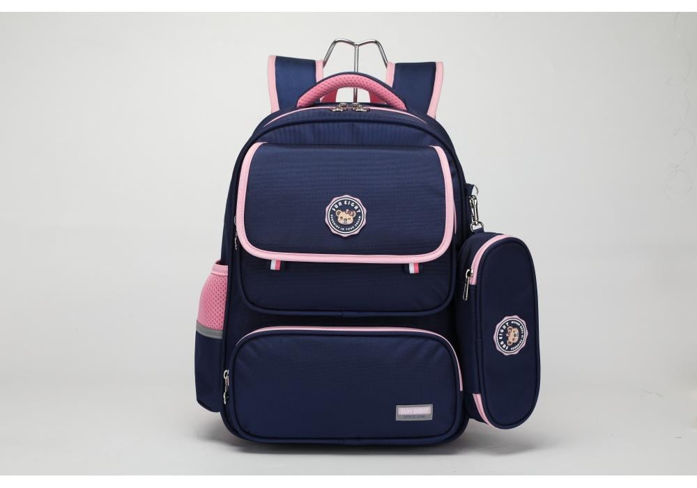 Рюкзак школьный Cool For School 40,5х29,5х14,5 см 25 л Синий (2852-navy-pink) - фото 1