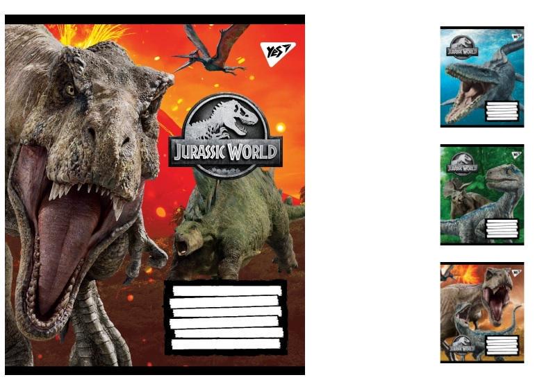 Зошити учнівські у лінійку YES Jurassic World. Genetic failure 48 арк. 10 шт. в уп. (MTT-150132)