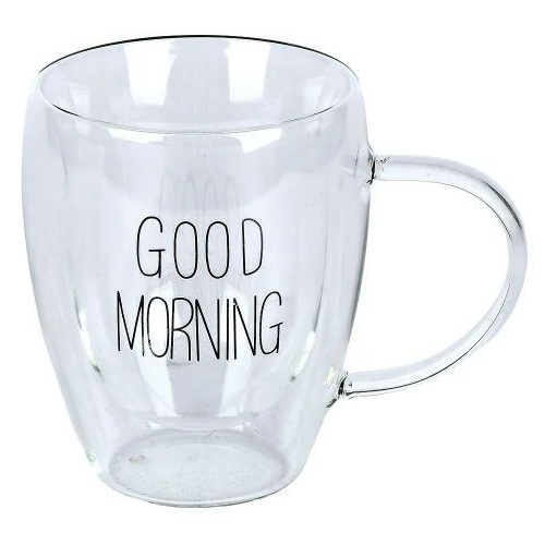Чашка с двойной стенкой "Good morning" 350 мл Чашка с двойной стенкой "Good morning" 350 мл