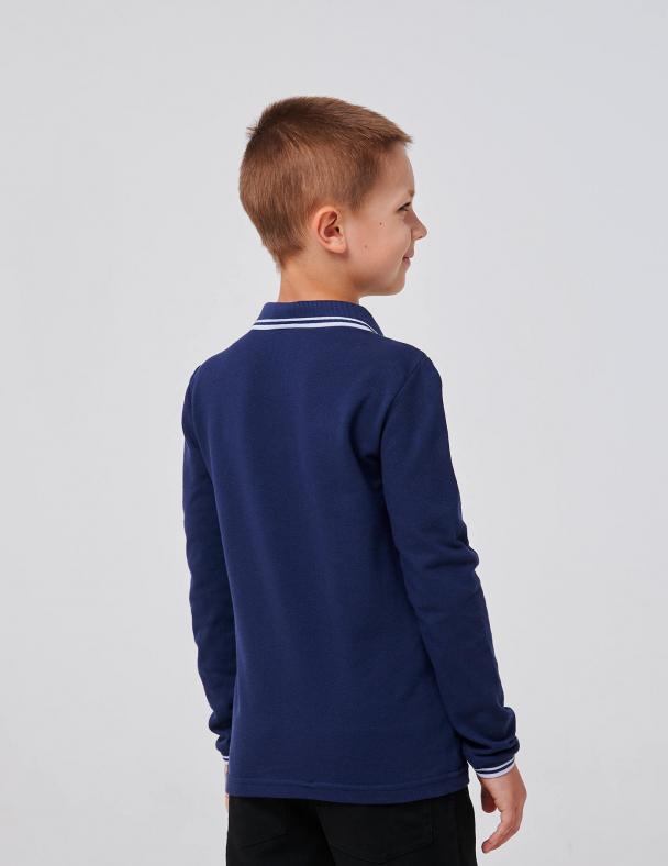 Футболка-поло для мальчика Smil Лакоста 152 см Темно синий (114887) - фото 3