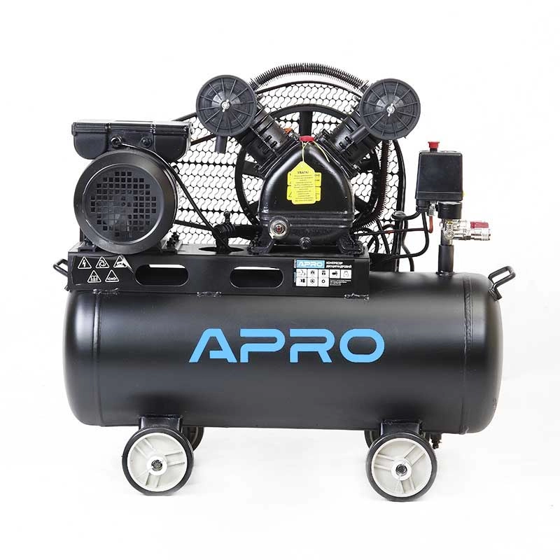 Компрессор двухцилиндровый Apro ременной OFBD-50 2,2 кВт 402 л/мин 8 бар 50 л 2 крана/масло 0,5 л (850181)