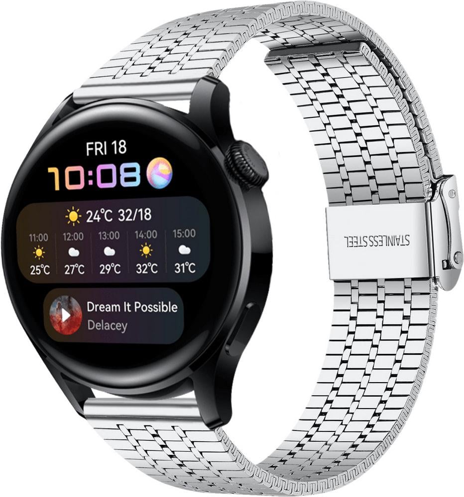 Браслет металлический Counic для Huawei Watch 3 Silver (34117-59)