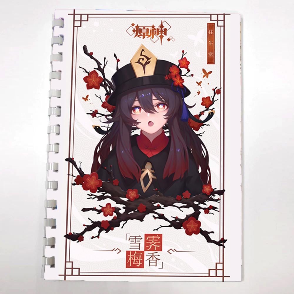 Блокнот скетчбук Ху Тао Геншин удар Genshin Impact (sk0049)