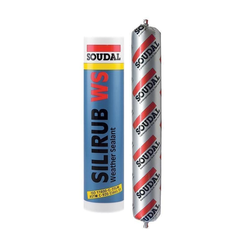 Герметик силіконовий SOUDAL SILIRUB WS для фасадних робіт 600 мл 3 шт. Чорний (00002000000003160F)
