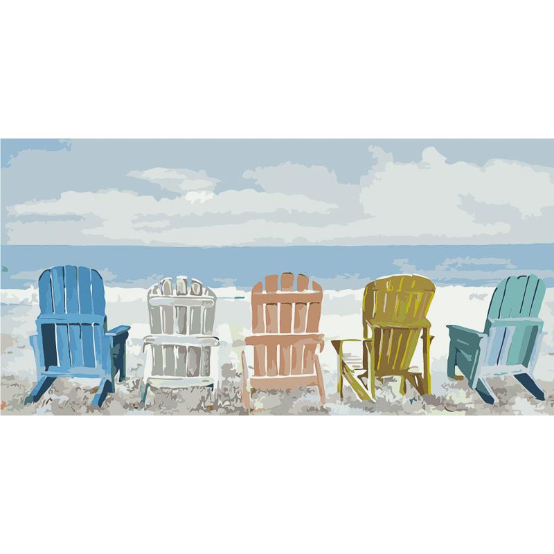 Картина по номерам Strateg Премиум Места с видом на море 50х25 см (WW049)