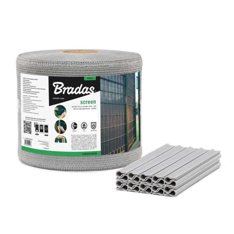 Лента для ограждения Bradas 19 см х 36 м 200г/м.кв и клипсы 20 шт. (48976) Лента для ограждения Bradas 19 см х 36 м 200г/м.кв и клипсы 20 шт. (48976)