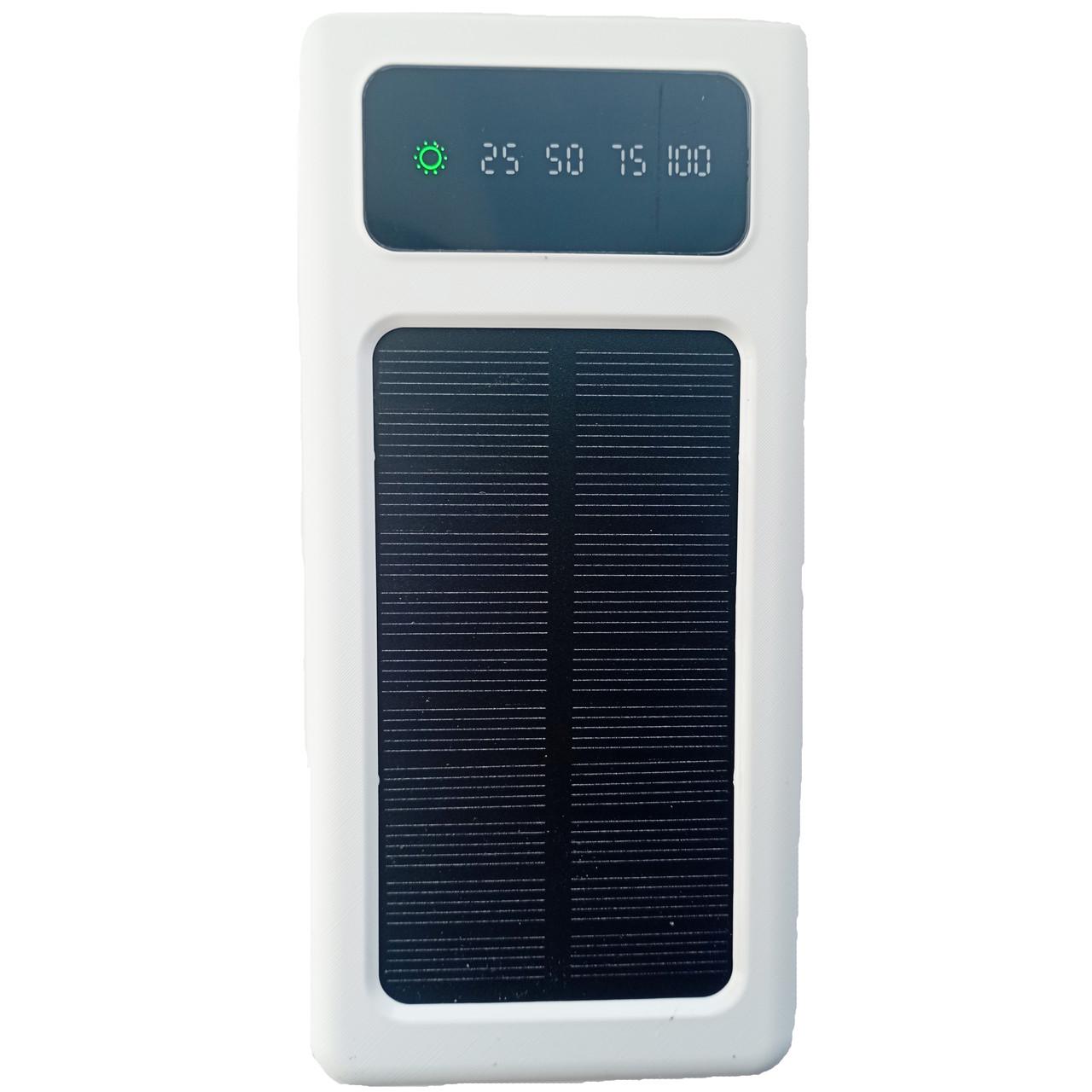 Повербанк Solar 30000 mAh 4в1 із екраном та ліхтариком White (11230)