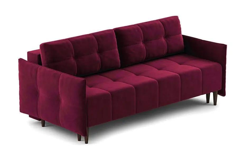 Диван ортопедический Галичина Шик Оливер раскладной Натуральное дерево/Темно-красный