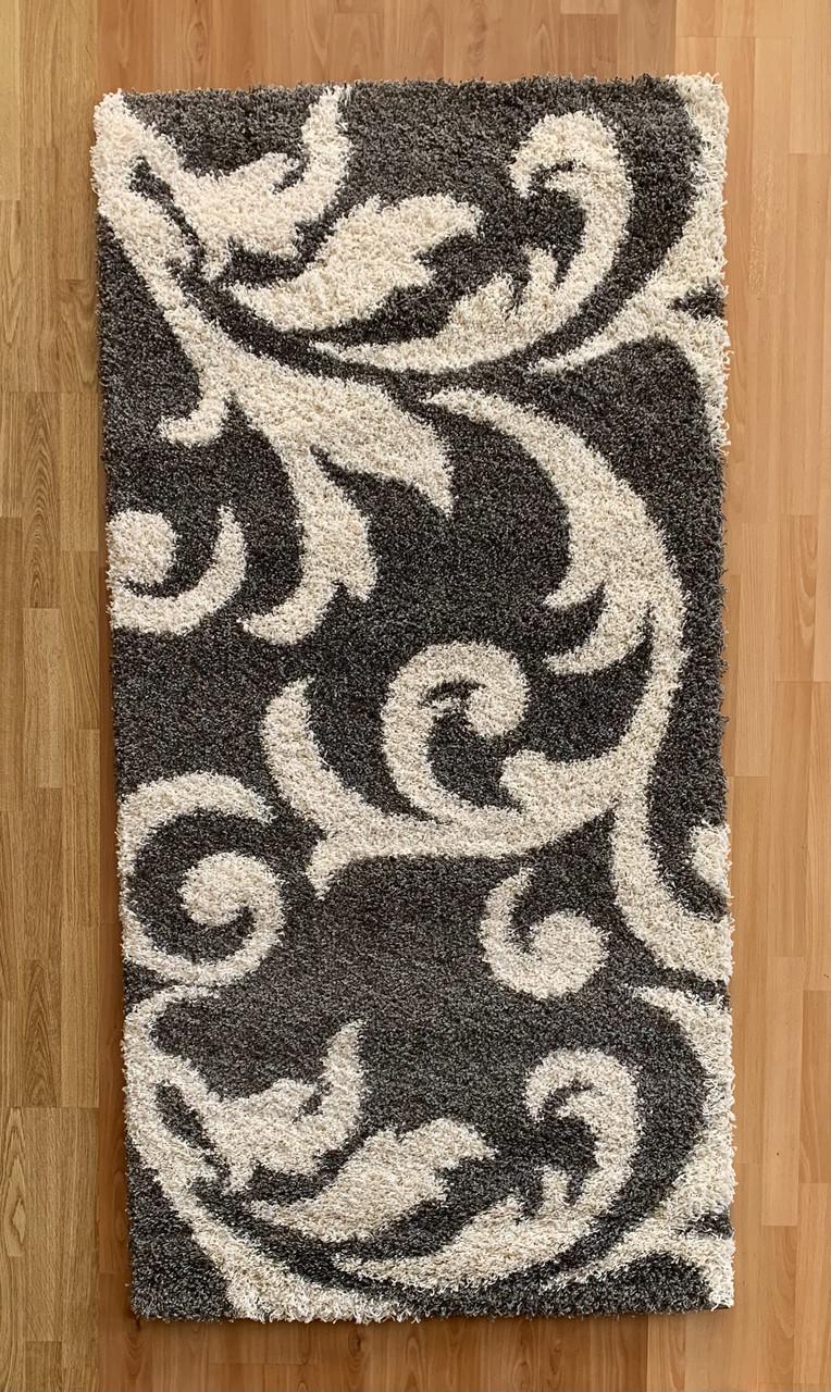 Ковер прямоугольный высоковорсовый гипоаллергенный мягкий 250х350 см Серый (2801424874)