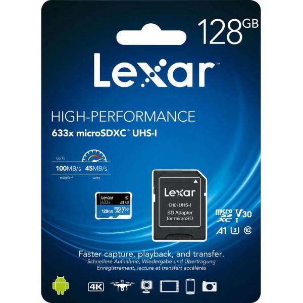 Карта памяти Lexar 128GB microSDXC class 10 UHS-I 633x (LSDMI128BB633A) - фото 4