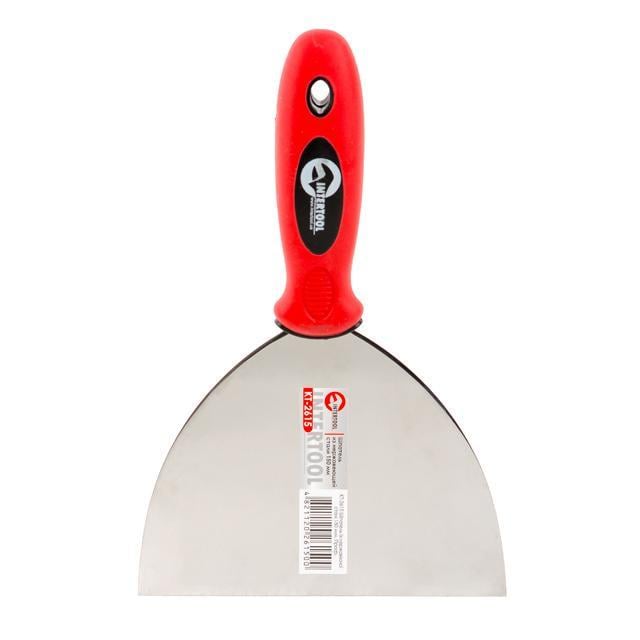 Шпатель Intertool KT-2615 Проф из нержавеющей стали 150 мм (128567)