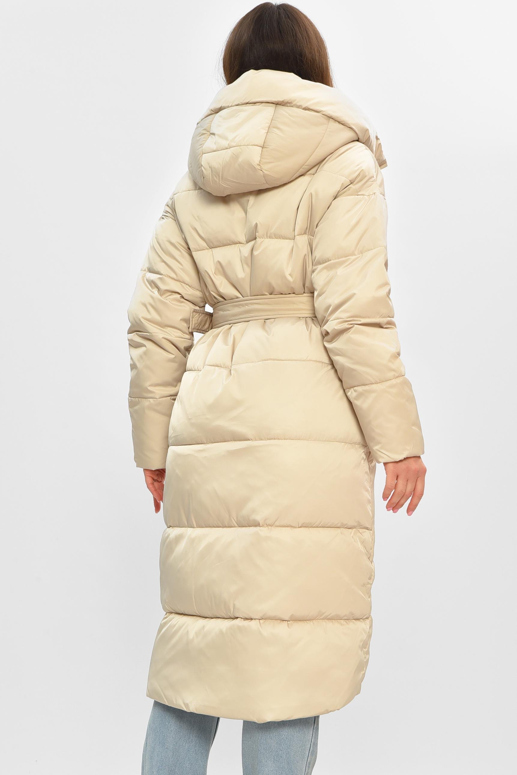 Куртка жіноча подовжена зима L-XL Світло-бежевий (207033) - фото 3 Куртка жіноча подовжена зима L-XL Світло-бежевий (207033) - фото 3
