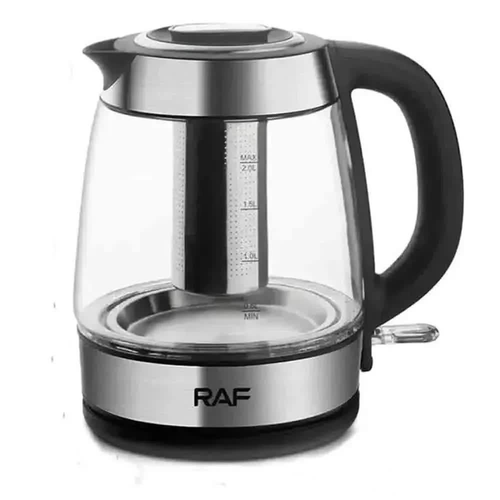 Електрочайник скляний RAF R.7922 на 2 л з металевим фільтром (29436088) Електрочайник скляний RAF R.7922 на 2 л з металевим фільтром (29436088)