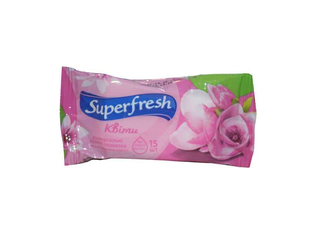 Вологі серветки Super Fresh Flower 15 шт. (20086)