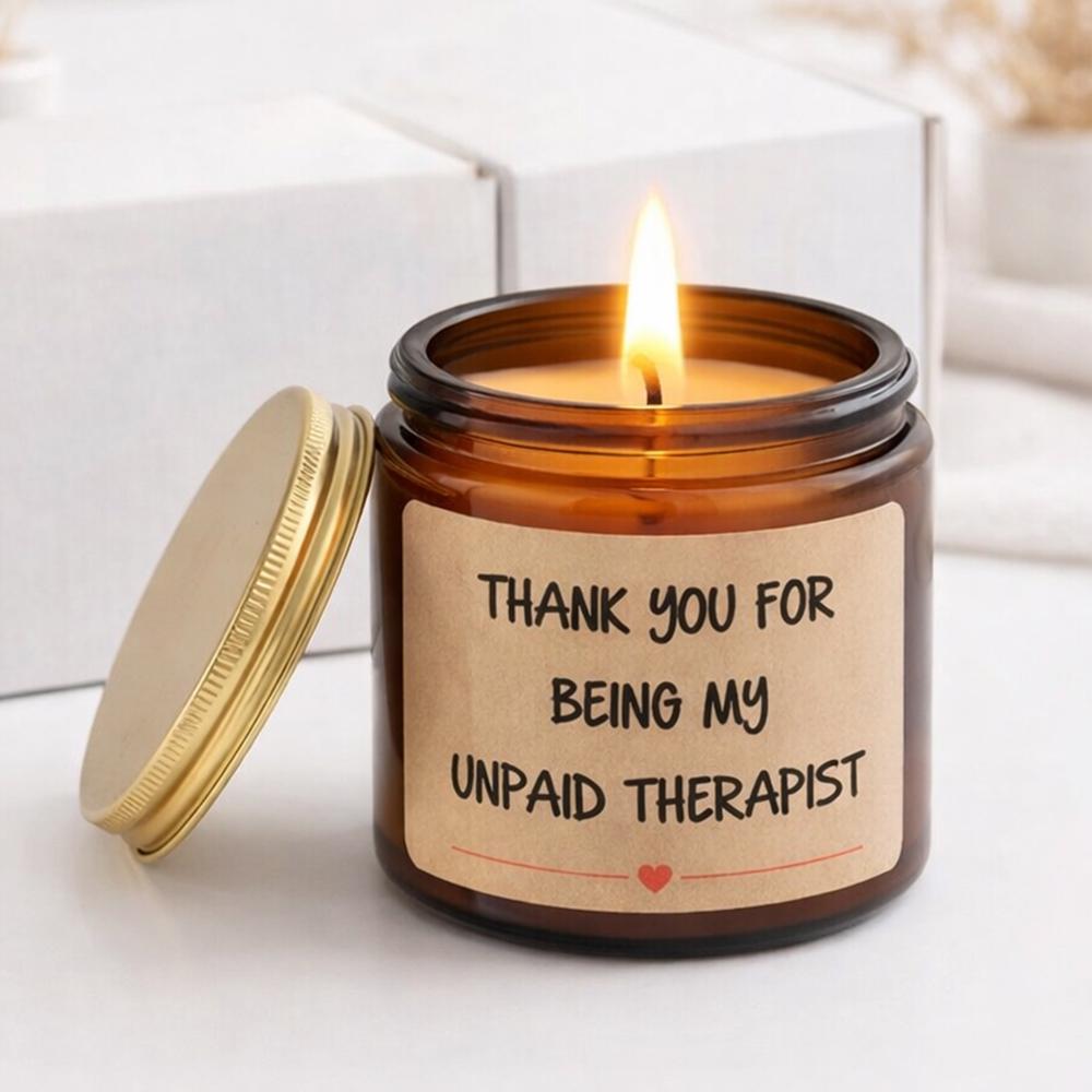 Ароматическая свеча в стеклянной банке с крышкой THANK YOU 195 г 6,5x5,5 см (37-124485)