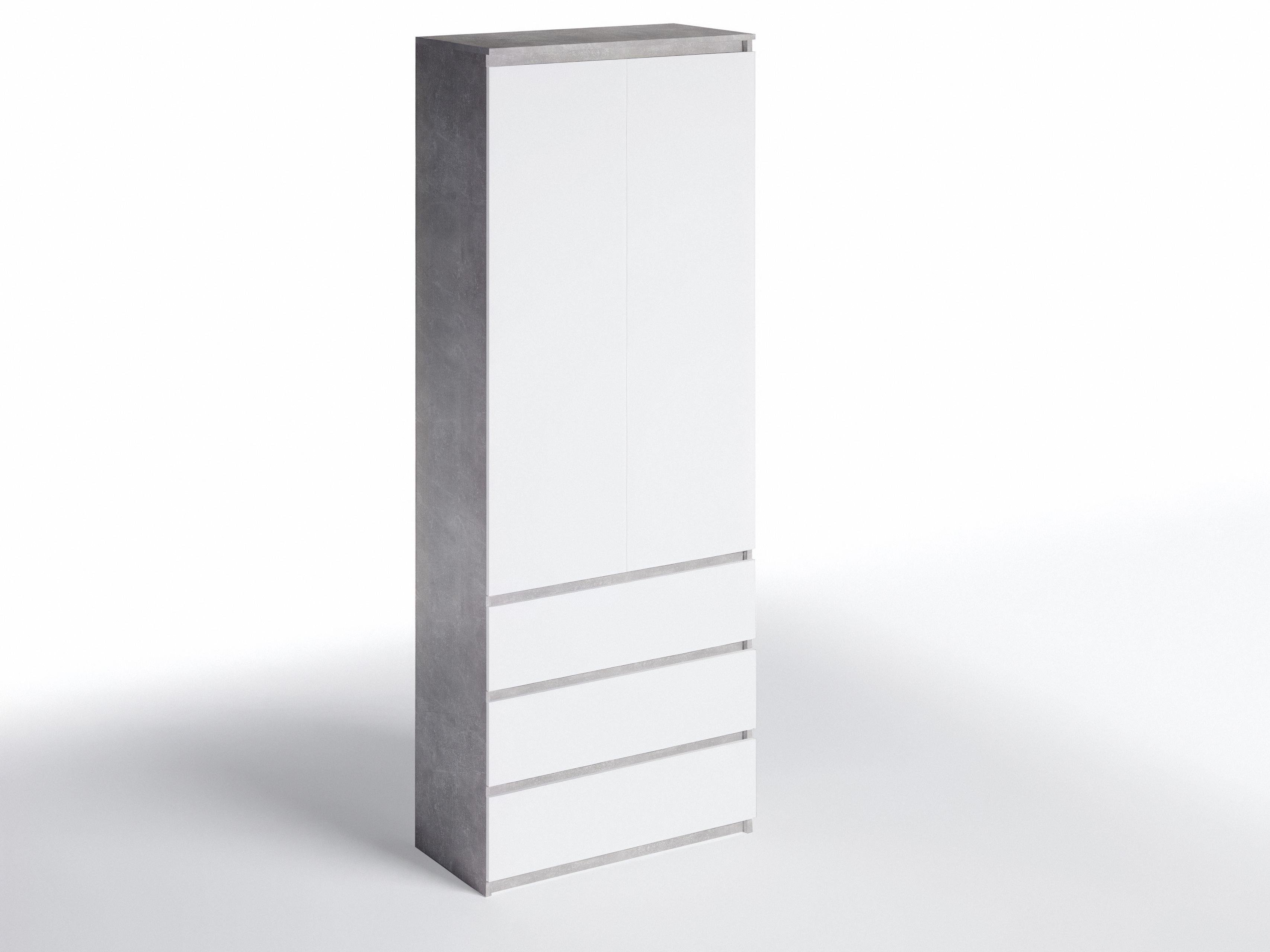 Шкаф с полками и ящиками T-210 803х502х2117 мм Бетон/Белый - фото 3 Шкаф с полками и ящиками T-210 803х502х2117 мм Бетон/Белый - фото 3