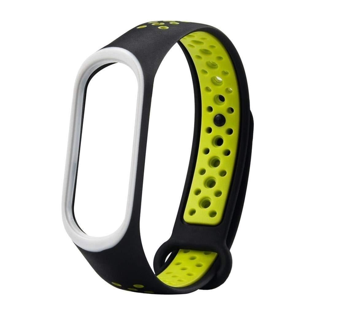 Ремешок Nike Design для фитнес-браслета Xiaomi Mi Band 3/4 Черный с лаймом (07.01.04.BLM3)