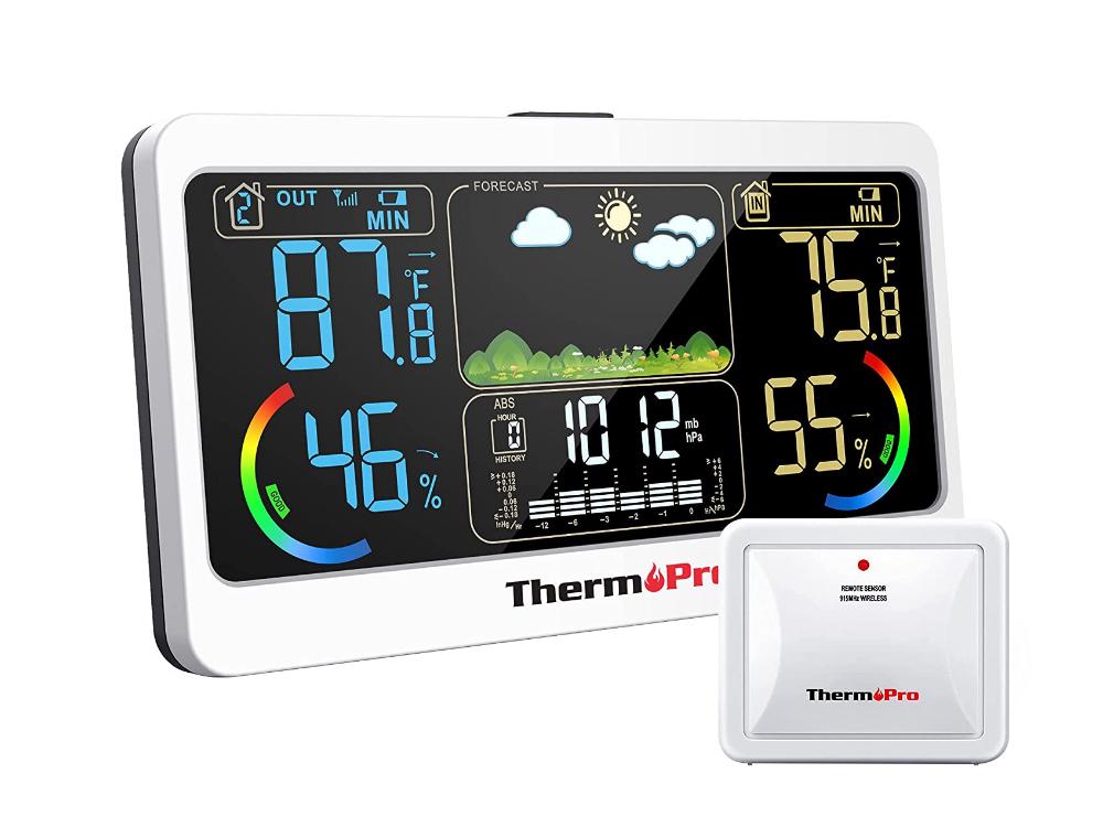 Метеостанція Термометр гігрометр ThermoPro TP68C 150 м з підсвічуванням з виносним датчиком - фото 6