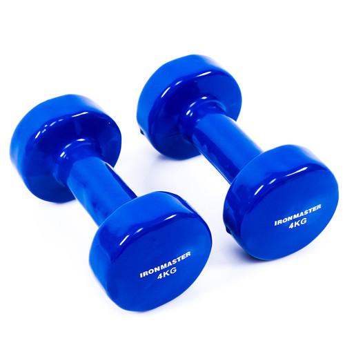 Гантели IronMaster винил 4 кг 2 шт Фиолетовый