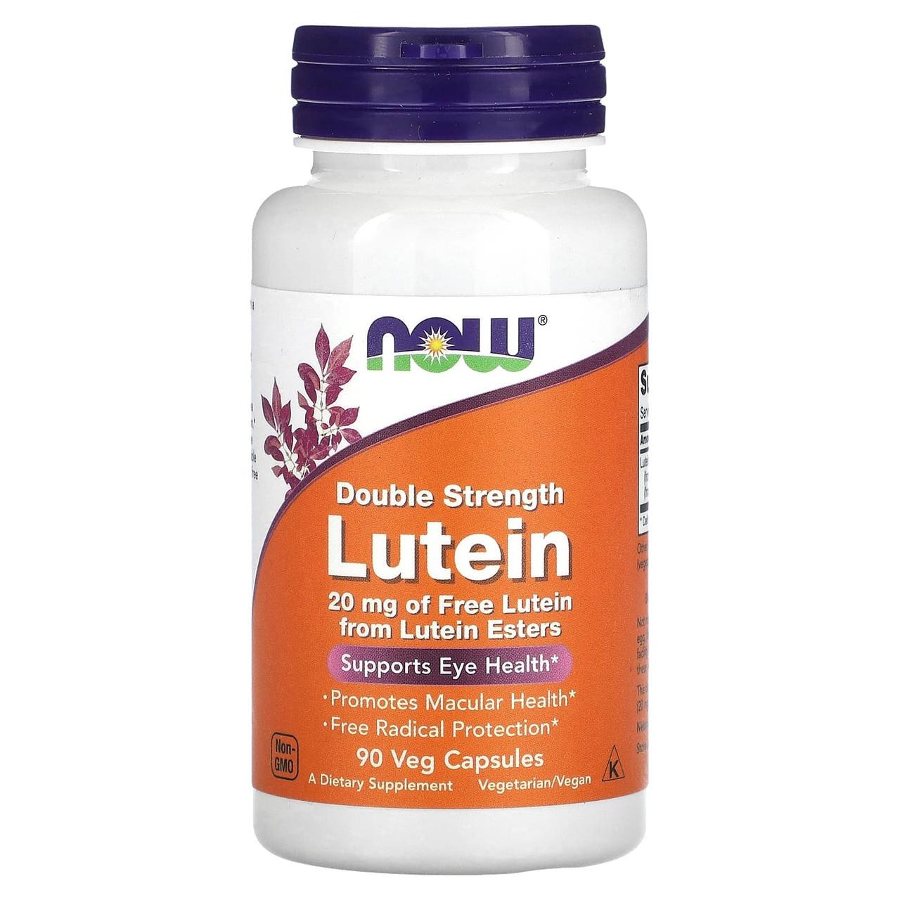 Лютеїн Now Foods Lutein для здоров'я очей 90 рослинних капс. 20 мг (2372575062)