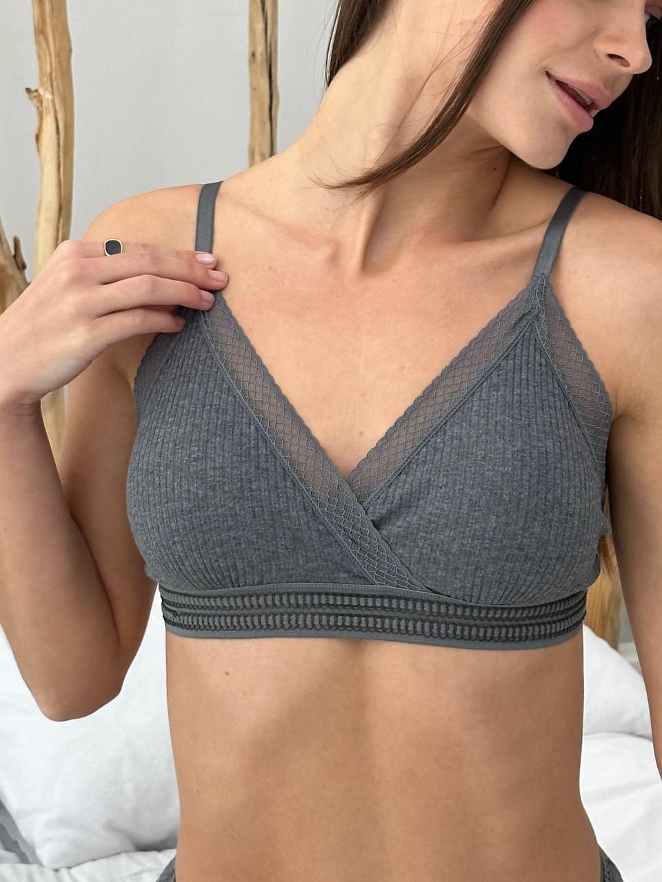 Комплект нижнего белья бюст и трусики One size Графитовый (DO2248/4) - фото 5 Комплект нижнего белья бюст и трусики One size Графитовый (DO2248/4) - фото 5