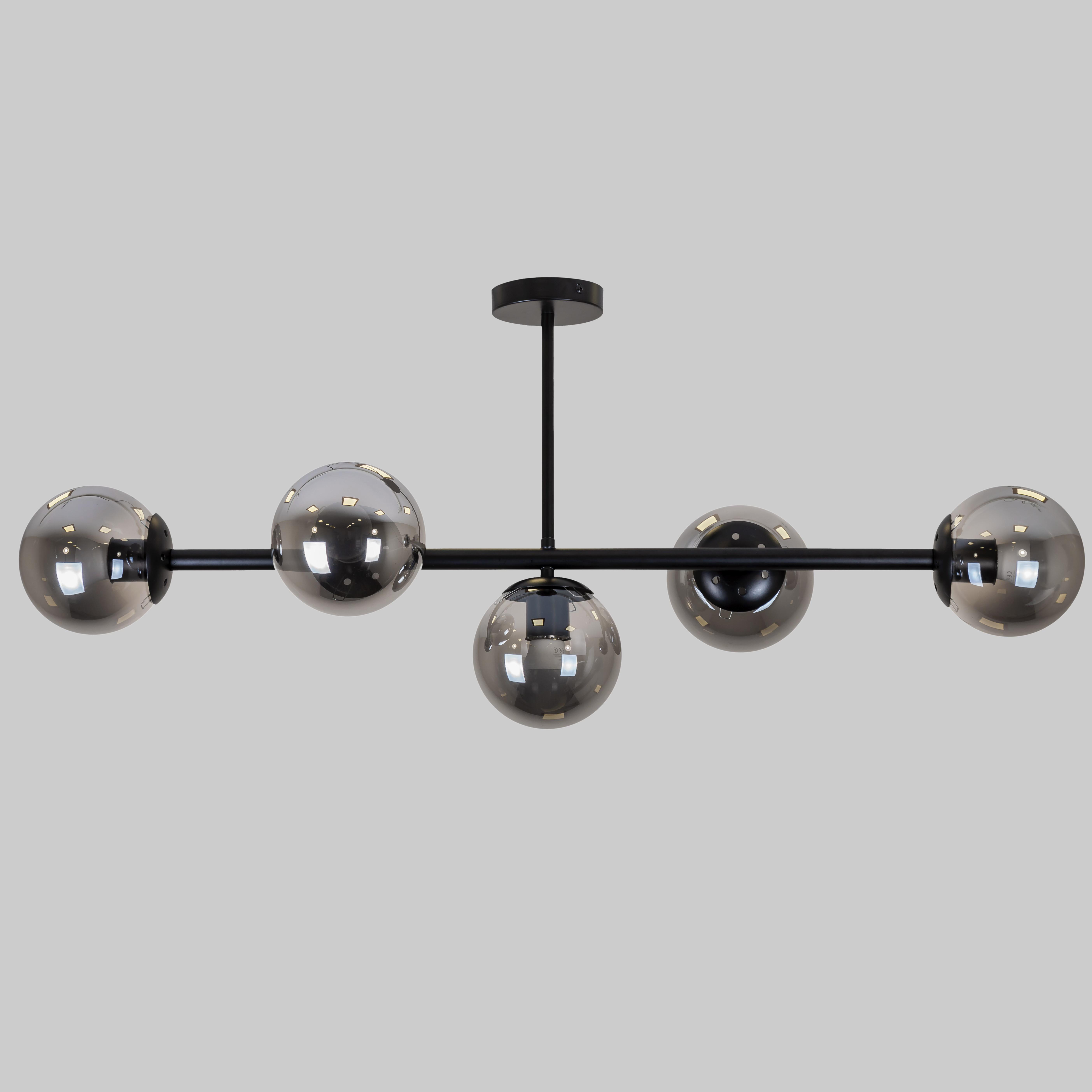 Люстра стельова сучасна modern luxe (52-9906-5 BK+BK)