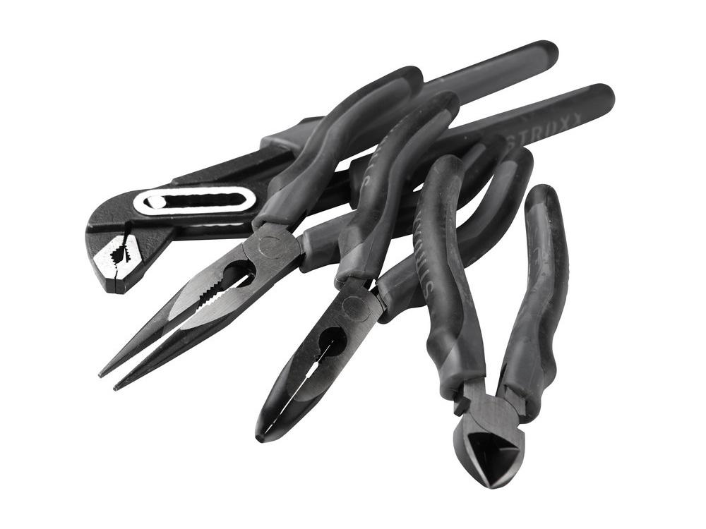 Набор плоскогубцев Stroxx черная хромово-ванадиевая сталь 4 пр. (100-377)