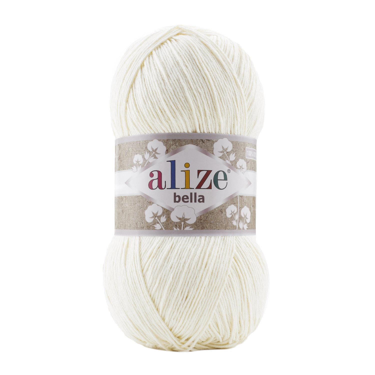Пряжа Alize Bella 100 62 Крем (7558)