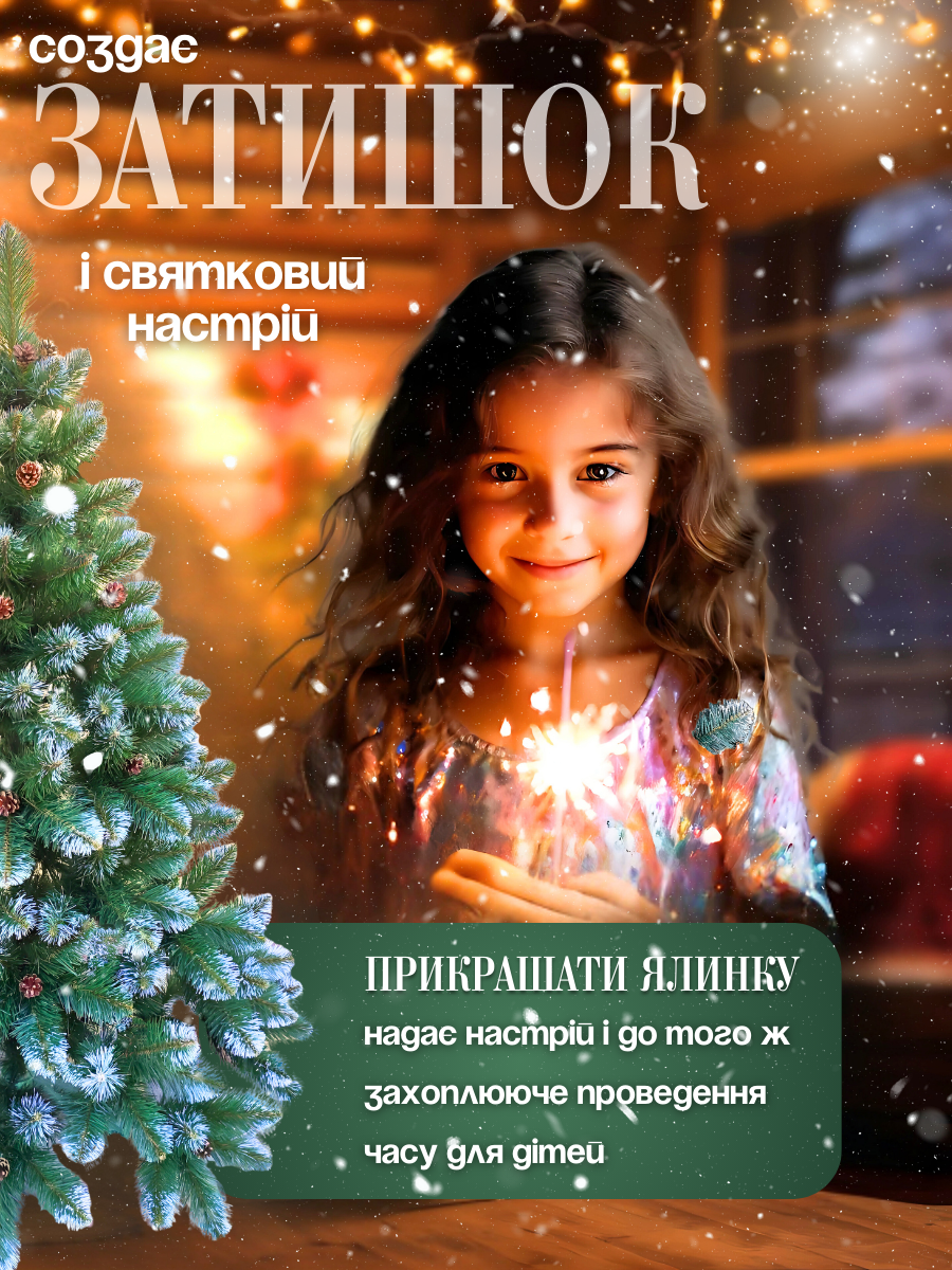 Искусственная елка пушистая со снегом YaLINKA Е18 с шишками из огнеупорного материала 180 см Зеленый (10105513) - фото 8 Искусственная елка пушистая со снегом YaLINKA Е18 с шишками из огнеупорного материала 180 см Зеленый (10105513) - фото 8