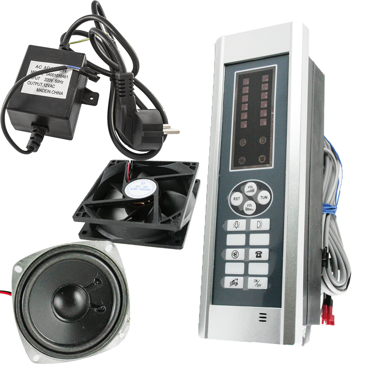 Пульт душевой кабины с блоком питания динамиком и вентилятором (БУ016 ПК)