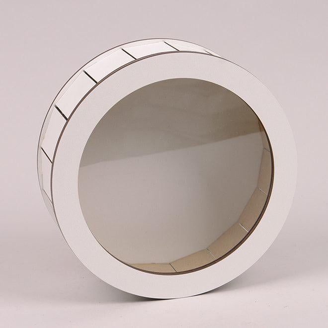 Коробка подарункова Flora кругла з прозорою кришкою d 21 см Білий (33066) - фото 3 Коробка подарункова Flora кругла з прозорою кришкою d 21 см Білий (33066) - фото 3