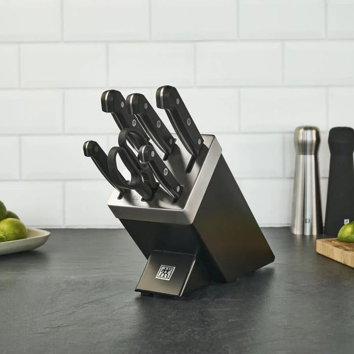 Набор ножей с подставкой с ножницами Zwilling J.A. Henckels Gourmet 5 предметов Черный (2621898)