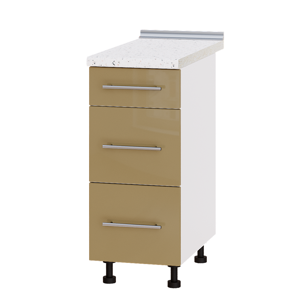 Шкаф нижний Эверест Модерн модуль Низ Н87-350 35х47х85 см Мокко глянец/Белый (02949)