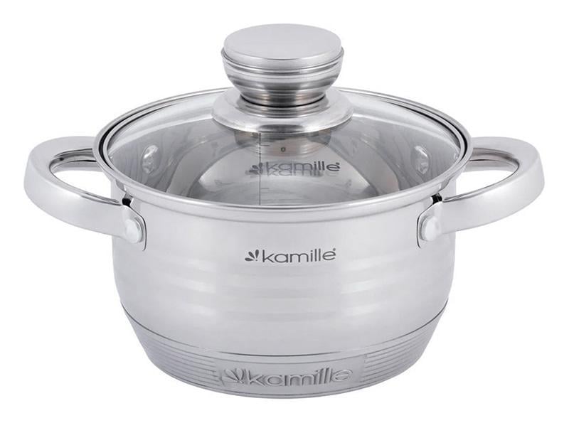 Кастрюля Kamille Desiree из нержавеющей стали с 9-слойным индукционным дном 1,5 л
