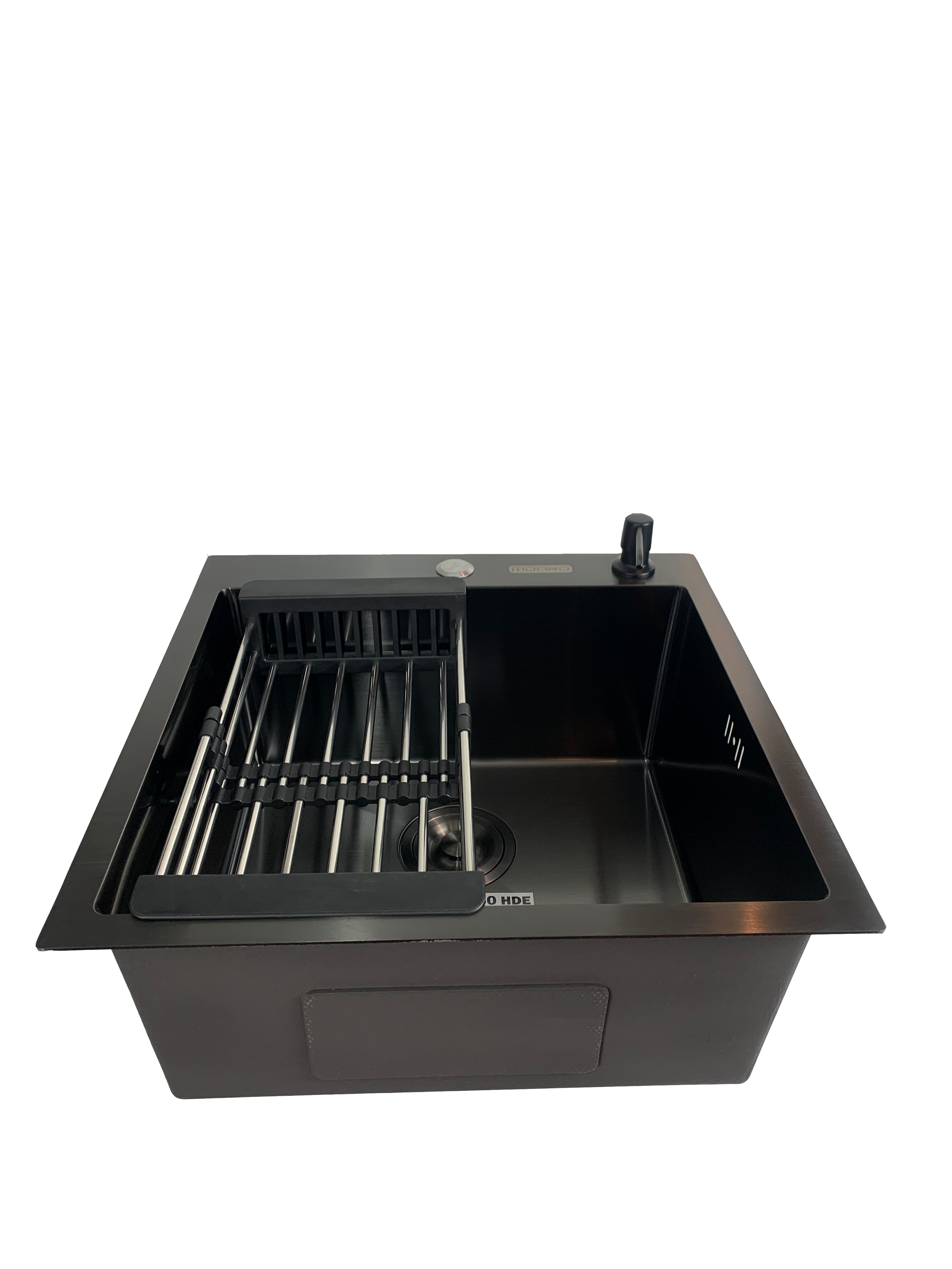 Мойка для кухни MONROE Handmade 50х50 см PVD корзина/дозатор Черный (6faa7954)