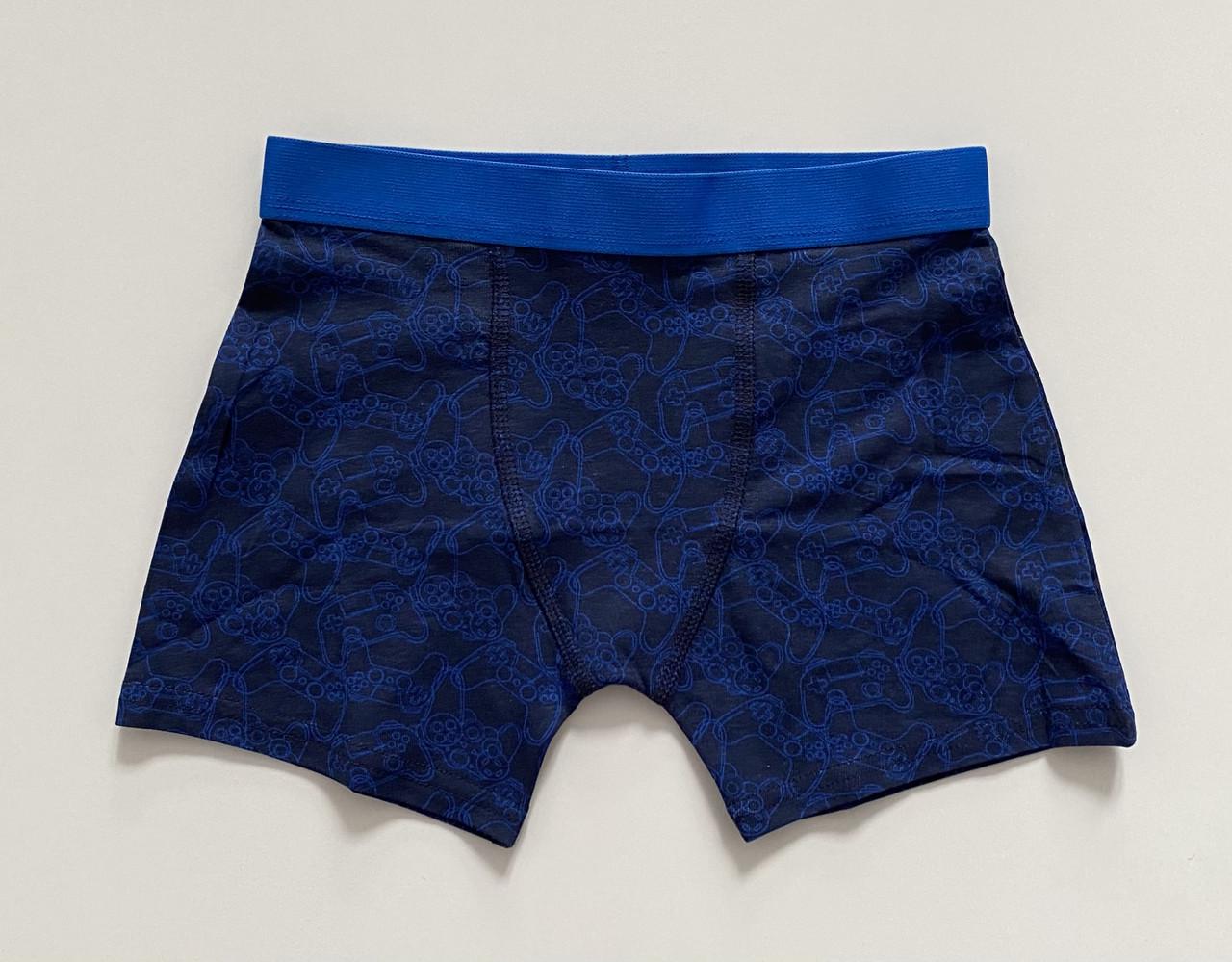 Труси-боксери на хлопчика з принтом геймпад Primark 128 см на 7-8 років Темно-синій (2620381186)